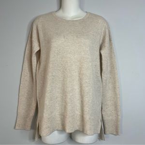 Aqua Cashmere Sweater Small Tan